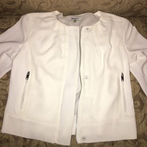 DKNY 3/4 Sleeve Zip Blazer